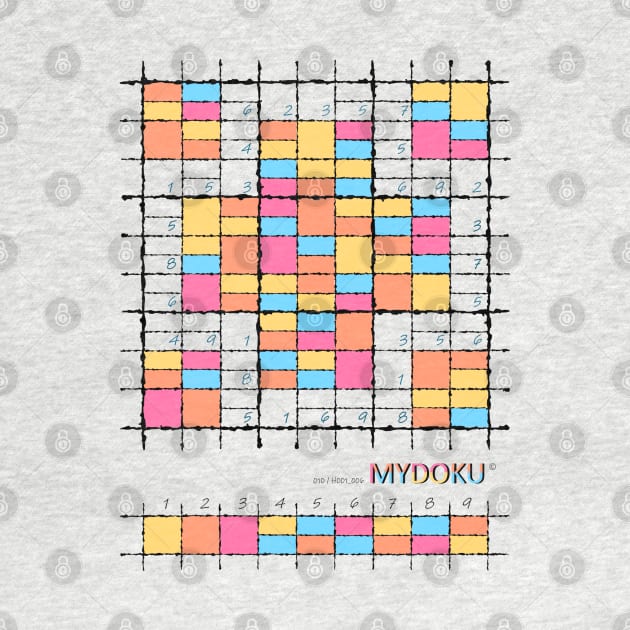 Mydoku_010_H001_006_F: Sudoku, Sudoku coloring, logic, logic puzzle, holiday puzzle, fun, away from screen by Mydoku